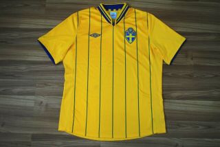 Sweden Football National Team 2012/2013 Home Jersey Shirt Umbro Size Large Rare