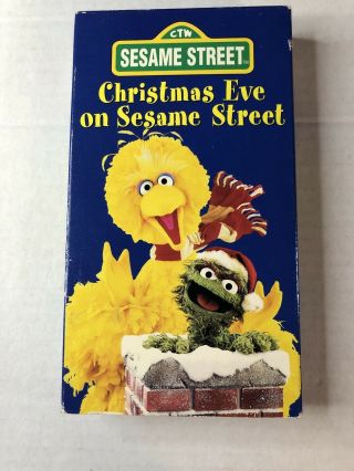 Sesame Street Christmas Eve On Sesame Street Vintage Vhs Rare Cover