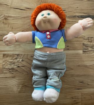 Rare Boy Cabbage Patch Doll Red Hair Green Eyes Poseable Freckles Dimples
