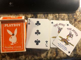 Playboy Casino Atlantic City Playing Cards Rare Orange