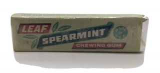 Rare Advertising Chewing Gum Pack Package Leaf Leafmint Spearmint 40s Candy