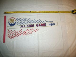 1983 Mlb All Star Game Pennant Chicago Rare W/ Roster Names Full Size