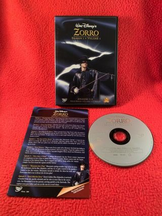 Zorro Season 1 Volume 1 Dvd Disney Movie Club Exclusive Rare Oop Region 1 Usa