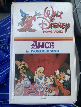 (rare) (oop) Walt Disney Alice In Wonderland Vhs Home Video 1951