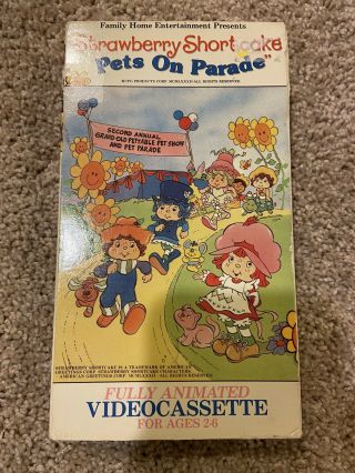 Strawberry Shortcake - Pets On Parade Rare Vhs 1982