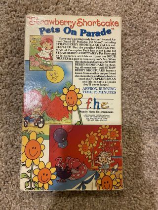 STRAWBERRY SHORTCAKE - PETS ON PARADE RARE VHS 1982 2