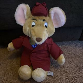 1986 Disney “basil” The Great Mouse Detective 15” Plush Toy Rare