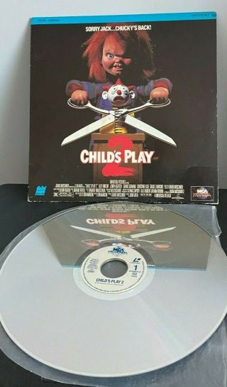 1990 Rare Horror Laserdisc Laser Disc Childs Play 2 Chucky’s Back Clv 41024