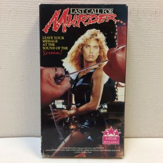 Rare‼ Last Call For Murder Vhs Sleazy Cheezy 80 