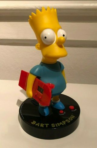 Bart Simpson " Talking Alarm Clock " By Wesco - Rare