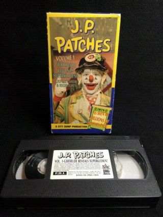 Vhs: J.  P.  Patches Vol.  1 - City Dump Prod.  Seattle Legend Clown Show Rare Oop