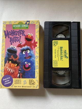 Sesame Songs : Monster Hits (1990) Sesame Street with Poster - RARE 2