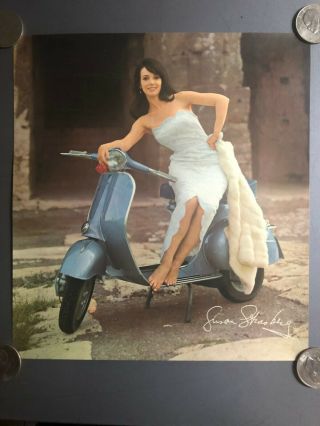 Vintage 1960 Vespa With Susan Strasberg Picture / Print / Poster Rare Awesome