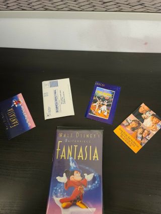 Fantasia With All Promo Papers.  Very Rare.  (vhs,  1991) 1132
