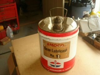 Vintage Rare Advertising Amoco Standard American Oil Gas Metal 5 gallon can 2