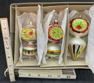 Double Vintage Russian Style Christmas Ornament Glass - Very Unique & Rare