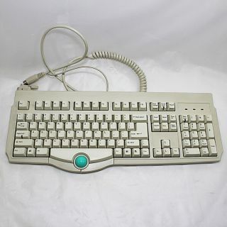 Vintage (rare) Focus Fk - 7200 Computer Keyboard W/ Trackball (as - Is)