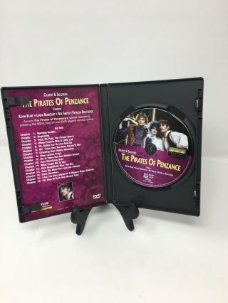 The Pirates Of Penzance Dvd 2002 Kevin Kline Linda Ronstadt Rex Smith Rare Oop