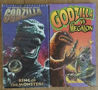 Godzilla Vs Megalon (rare) & Godzilla King Of The Monsters Euc