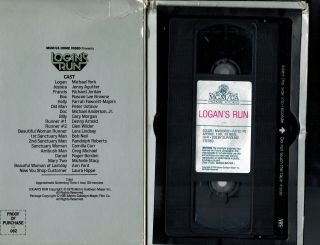 Logan ' s Run (RARE VHS 1981) 3