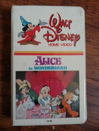 Rare Walt Disney Alice In Wonderland Vhs Home Video 1951 36 - 1