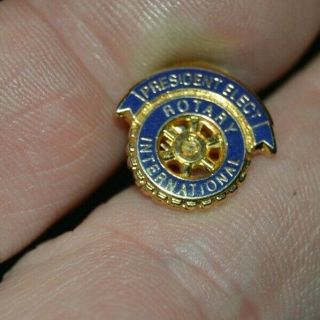 Vintage Rotary International President Elect Lapel Pin / Tie Tack Minty Rare