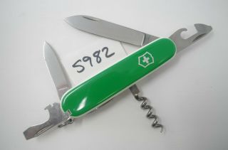 Rare Green Pattern Victorinox Spartan Pocket Knife Limited Edition Swiss Army