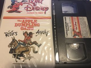 Very Rare Walt Disney Home Video The Apple Dumpling Gang Rides Again Vhs Video
