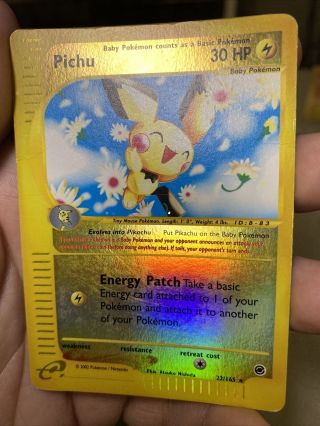 Pichu Reverse Holo 22/165 Expedition Pokemon Card Pl