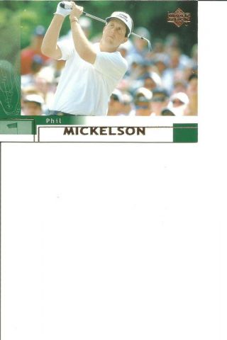 Phil Mickelson 2002 Upper Deck Rookie Card 41 Rare