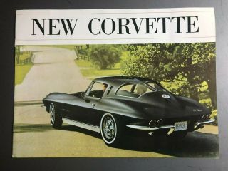 1963 Chevrolet Corvette Split Window Showroom Sales Brochure Rare Awesome L@@k