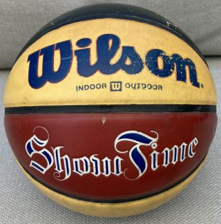 Rare Vintage Wilson Show Time Basketball Indoor Outdoor Red Yellow & Black B1145