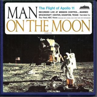 Rare Man On The Moon Flight Apollo 11 4 - Track Reel Tape 7 1/2 Ips Fully