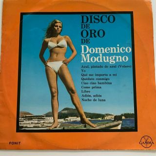 Domenico Modugno,  Disco De Oro,  Rare Mexican Lp Sexy Cover Italian Pop