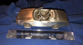 1987 Cadillac Allante Convertible Hand Crafted In Pewter With Rare Acrylic Base