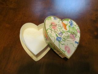 VTG Rare Marshall Field ' s Frango Chocolate Box Heart Shaped Floral Dayton Hudson 2