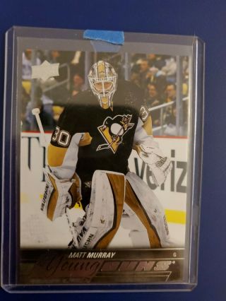 2015 - 16 Matt Murray Young Guns Rare Rookie Card.  Upper Deck Pittsburgh Penguins