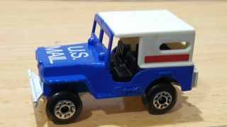 Matchbox No.  5 US MAIL TRUCK with RARE No.  38 JEEP BASE Made in England in 1978 2