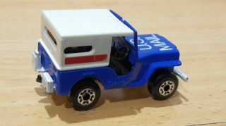 Matchbox No.  5 US MAIL TRUCK with RARE No.  38 JEEP BASE Made in England in 1978 3