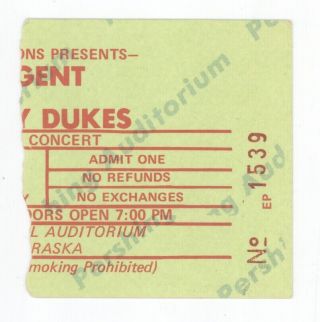 Rare Ted Nugent & The Amboy Dukes 3/3/74 Lincoln Ne Concert Ticket Stub