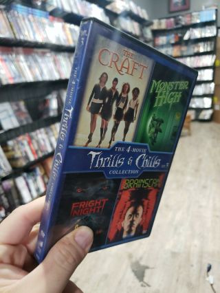 The Craft/monster High/fright Night/brainscan (dvd 4 - Disc Set) Rare Oop Horror