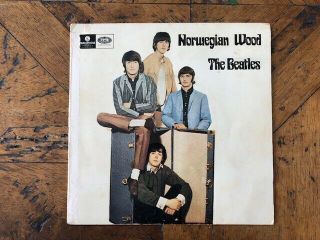 The Beatles - Rare Aussie Ep With Ps " Norwegian Wood " 1966 Ex