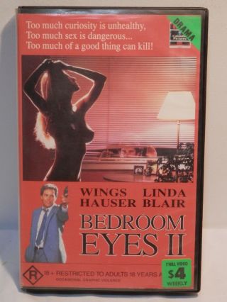 Vhs Tape - Bedroom Eyes Ii - Linda Blair Wings Hauser - Large Tape - Rare