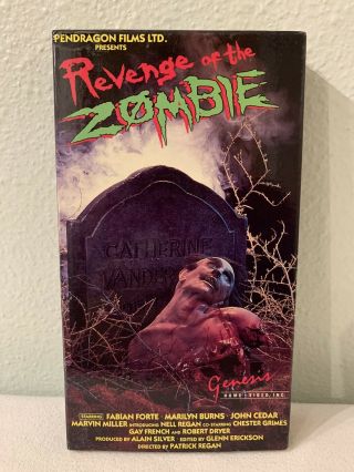 Revenge Of The Zombie Genesis Home Video Vhs Tape Horror Movie Rare 1988 Rated R