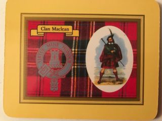 Set Of 6 Vintage Clan Maclean Scottish Cork Coasters Manor Craft England Rare