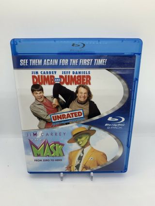 Dumb And Dumber (blu - Ray Disc,  2012,  Unrated/the Mask) Rare Oop