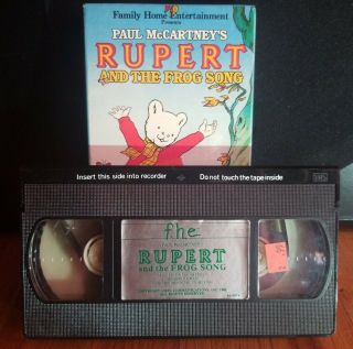 Paul McCartney ' s Rupert and the Frog Song (VHS) Rare 1985 Cartoon & 3
