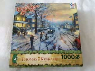 Ceaco Thomas Kinkade A Christmas Story 1000 Piece Puzzle Complete Rare