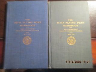 Rare 1918 Ww1 U.  S.  Navy Dept.  Books Hs - 1l & H - 16a Flying Boat Handbook
