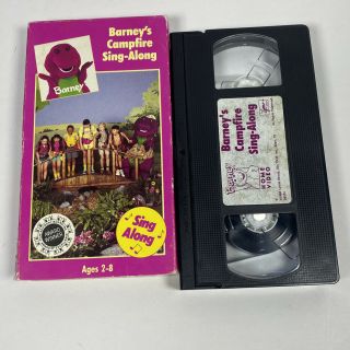 Barney’s Campfire Sing - Along Vhs Rare Oop 1990